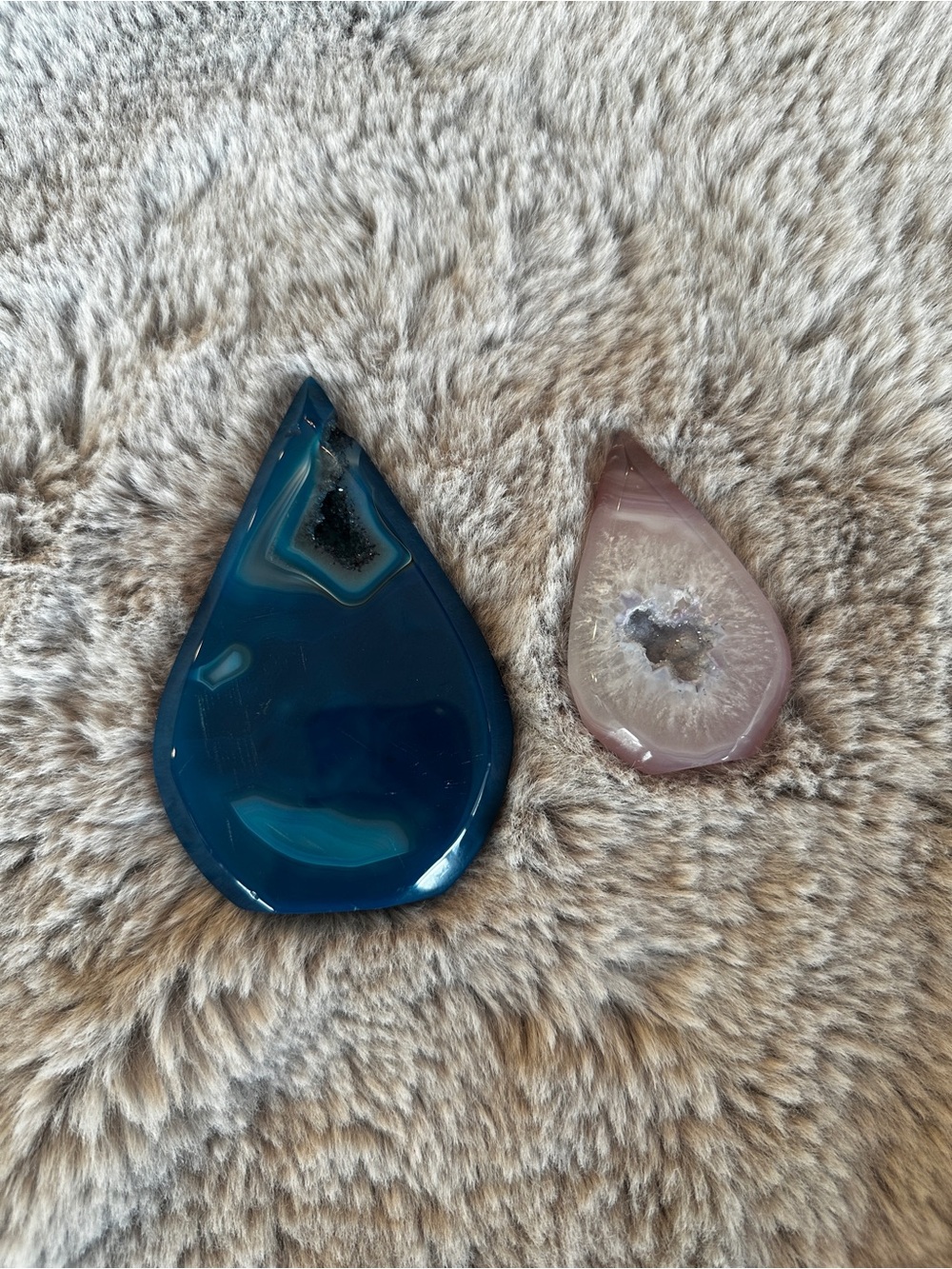 Pink Agate Teardrop Crystal